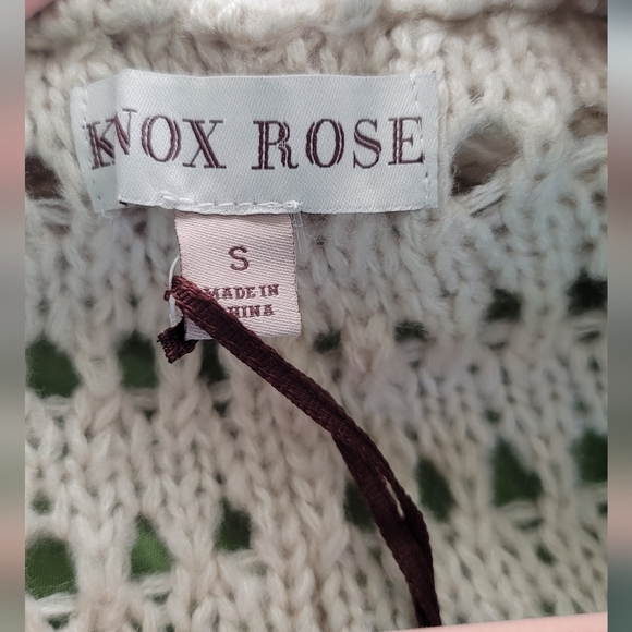 Cream colored open knit cardigan - Picture 3 of 4